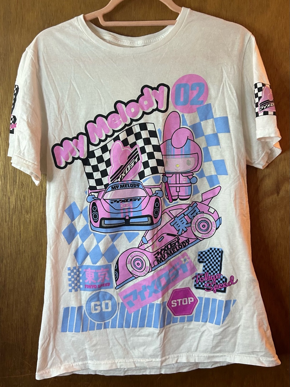 Bioworld My Melody Tokyo Speed Tee 🎀🏁 Size L